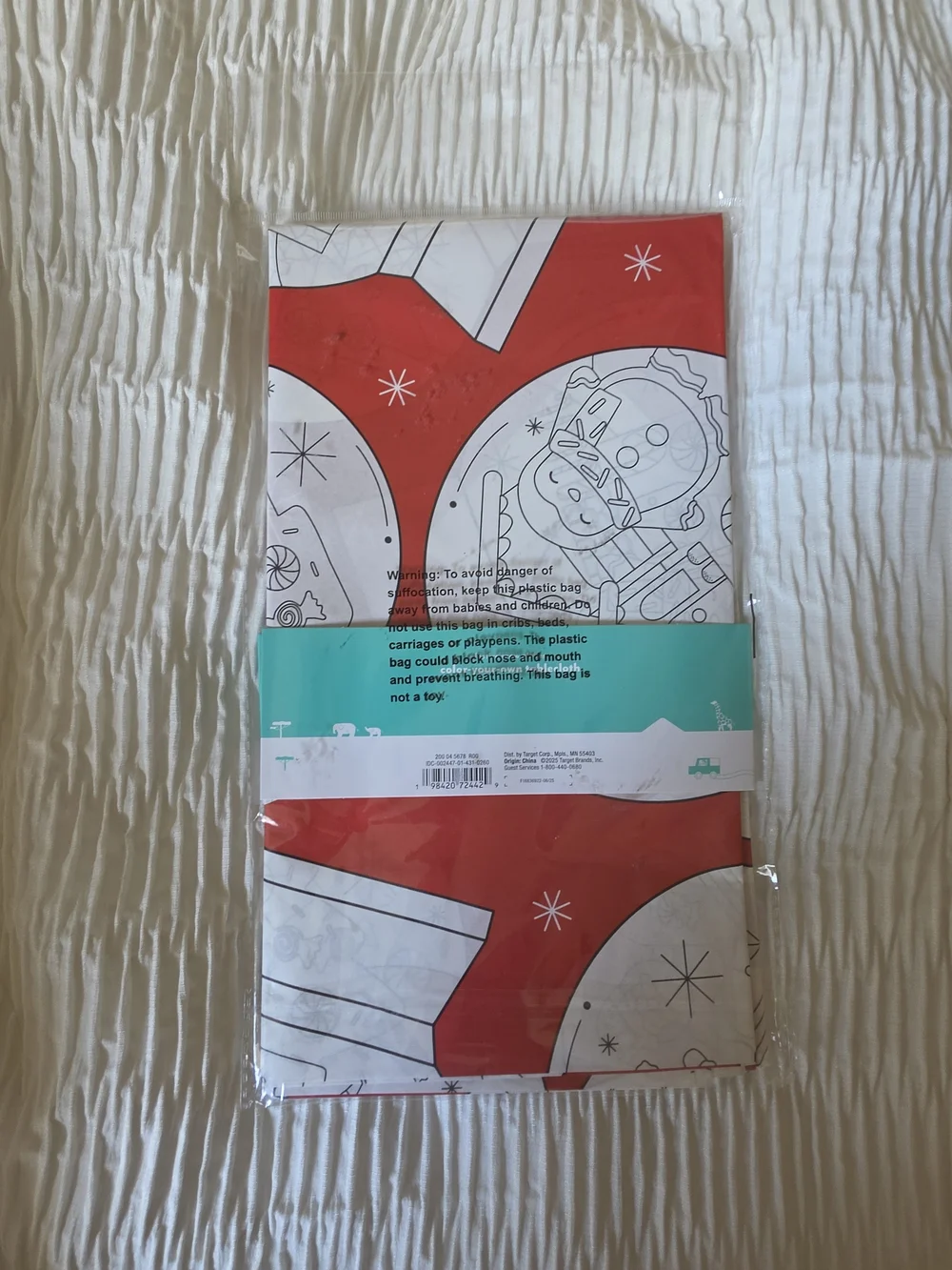 Target Pillowfort Red & White Color-Your-Own Tablecloth